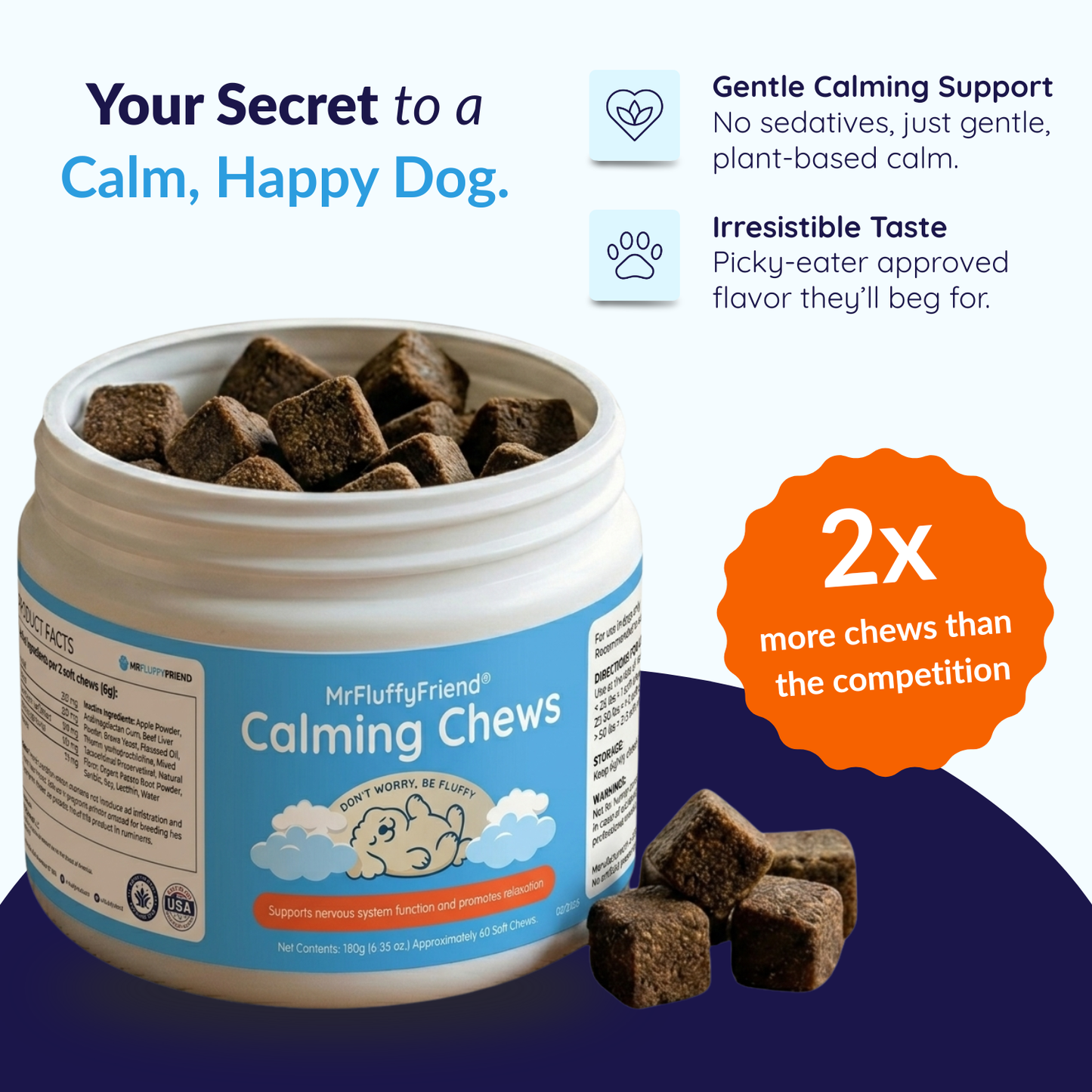 MrFluffyFriend™ - Calming Chews - Natural Anxiety Support for Dogs