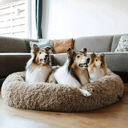 MrFluffyFriend - Brown Calming Dog Bed
