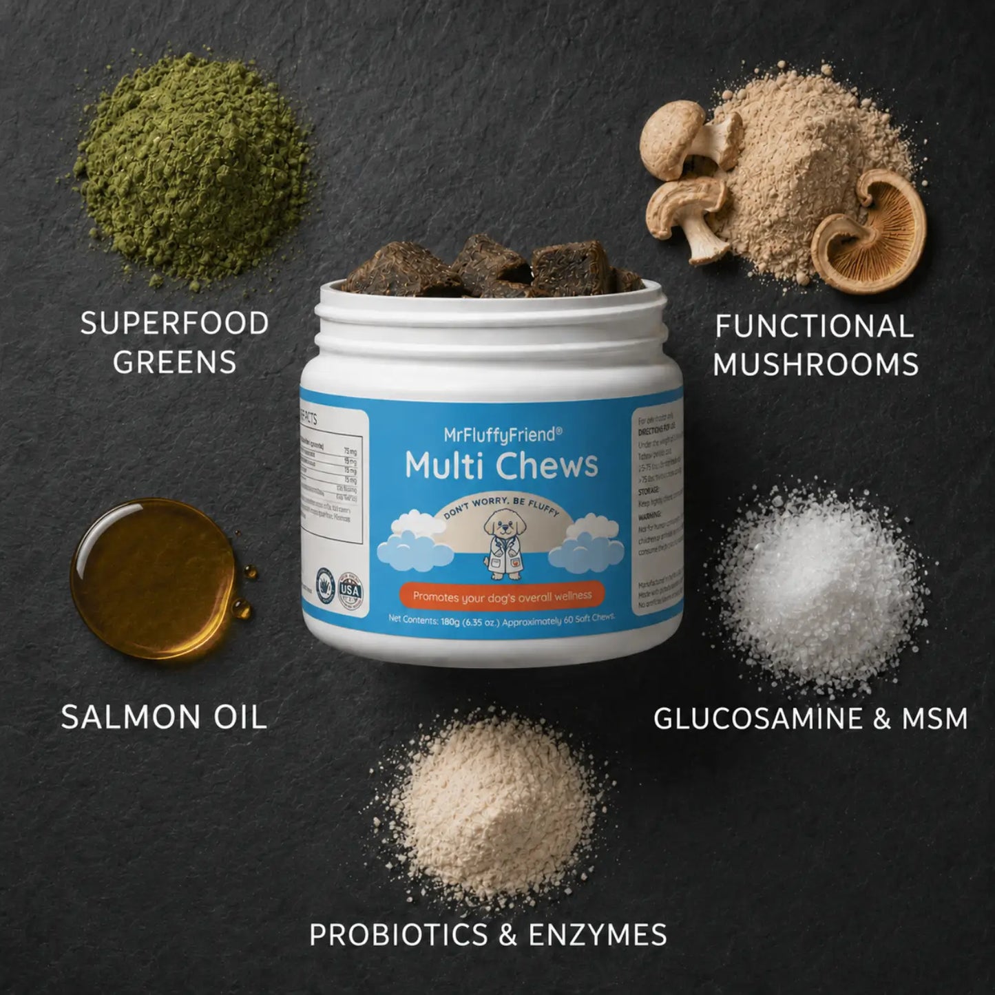 MrFluffyFriend™ - Multi Chews - Natural Daily Multivitamin for Dogs