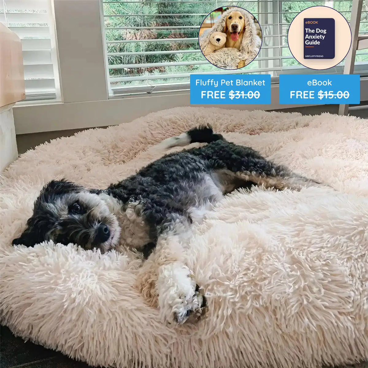 MrFluffyFriend™ - World's #1 Anxiety Relieving Dog Bed