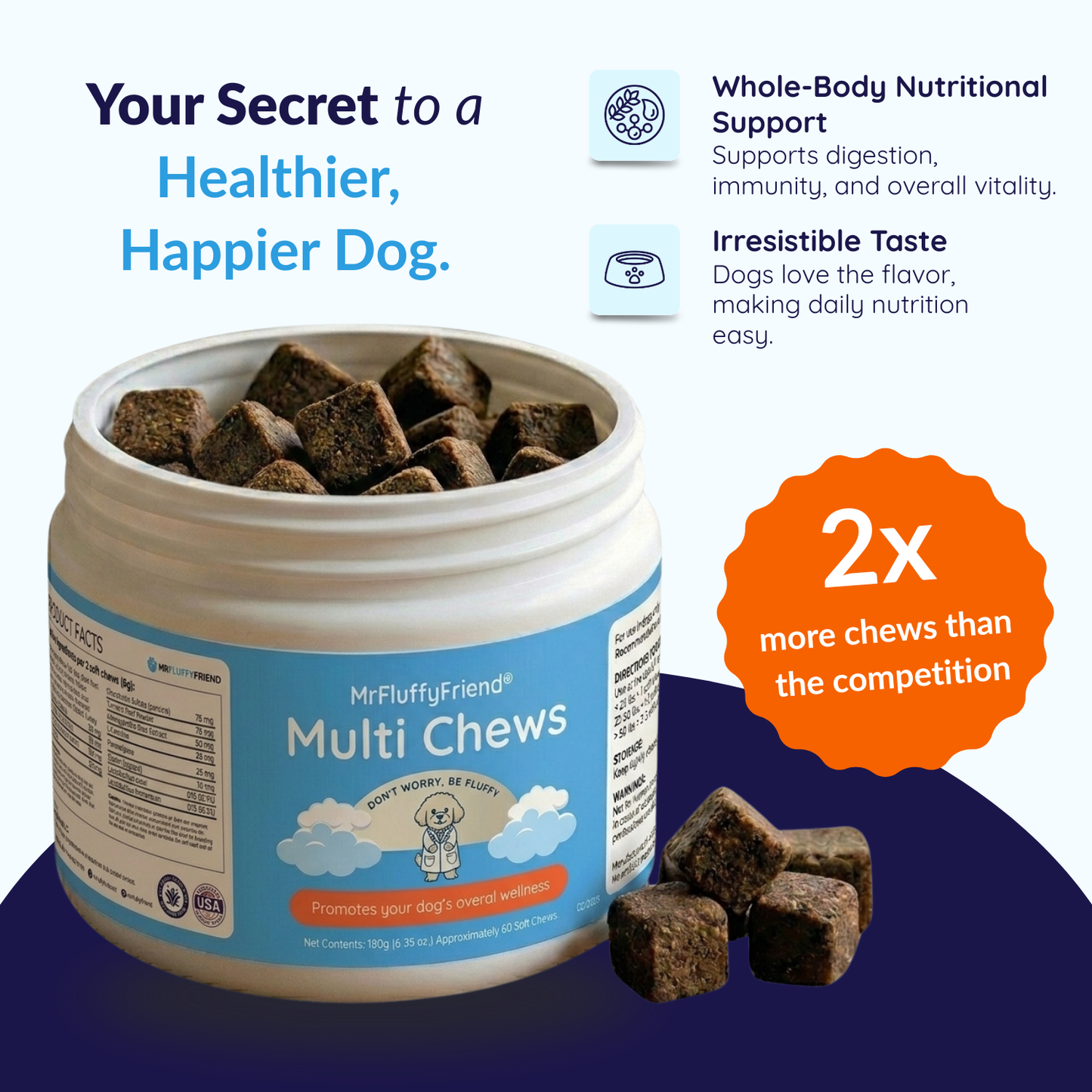 MrFluffyFriend™ - Multi Chews - Natural Daily Multivitamin for Dogs